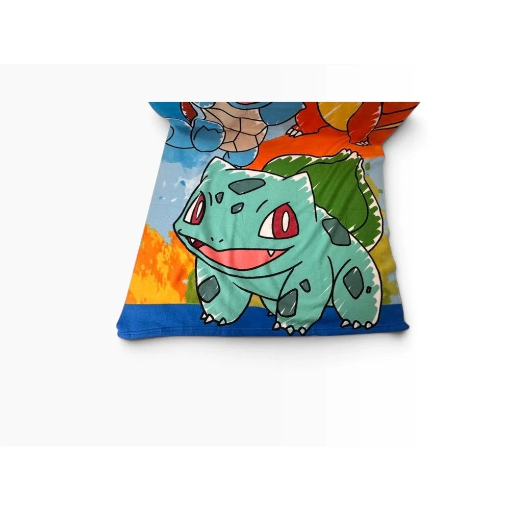 Pokemon Beach Towel 30x60 Pikachu Charmander Squirtle Bulbasaur NWT